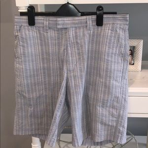 Men’s blue and white plaid Patagonia shorts